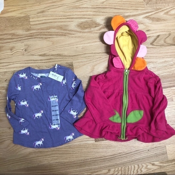 12-18 month Girls Bundle Unicorn Shirt - Picture 1 of 5